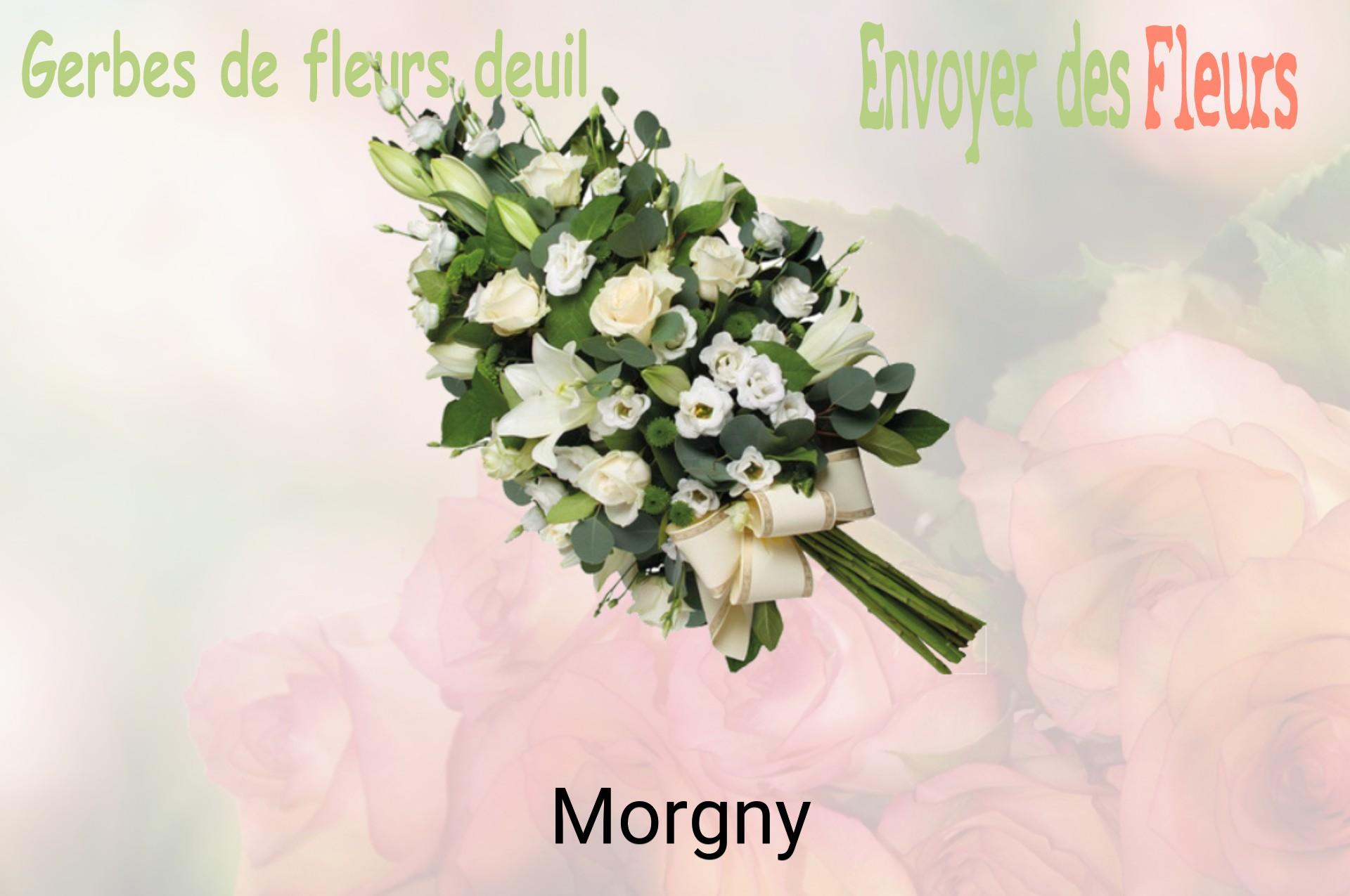 Gerbe de fleurs de deuil livrée à Morgny